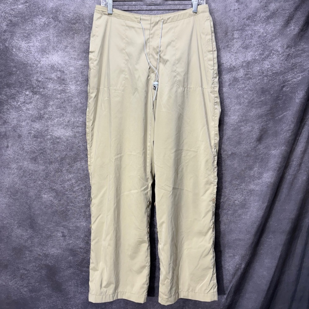 Y2K Nike Wide Leg Lightweight Hiking Pants Womens Size M Tan Gorpcore Utility